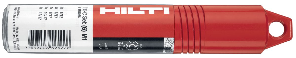 TE-C (SDS Plus) Metric hammer drill bit set